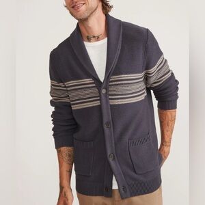Men’s Marine Layer Nate Cardigan Sweater Indigo Ink size Large NWT